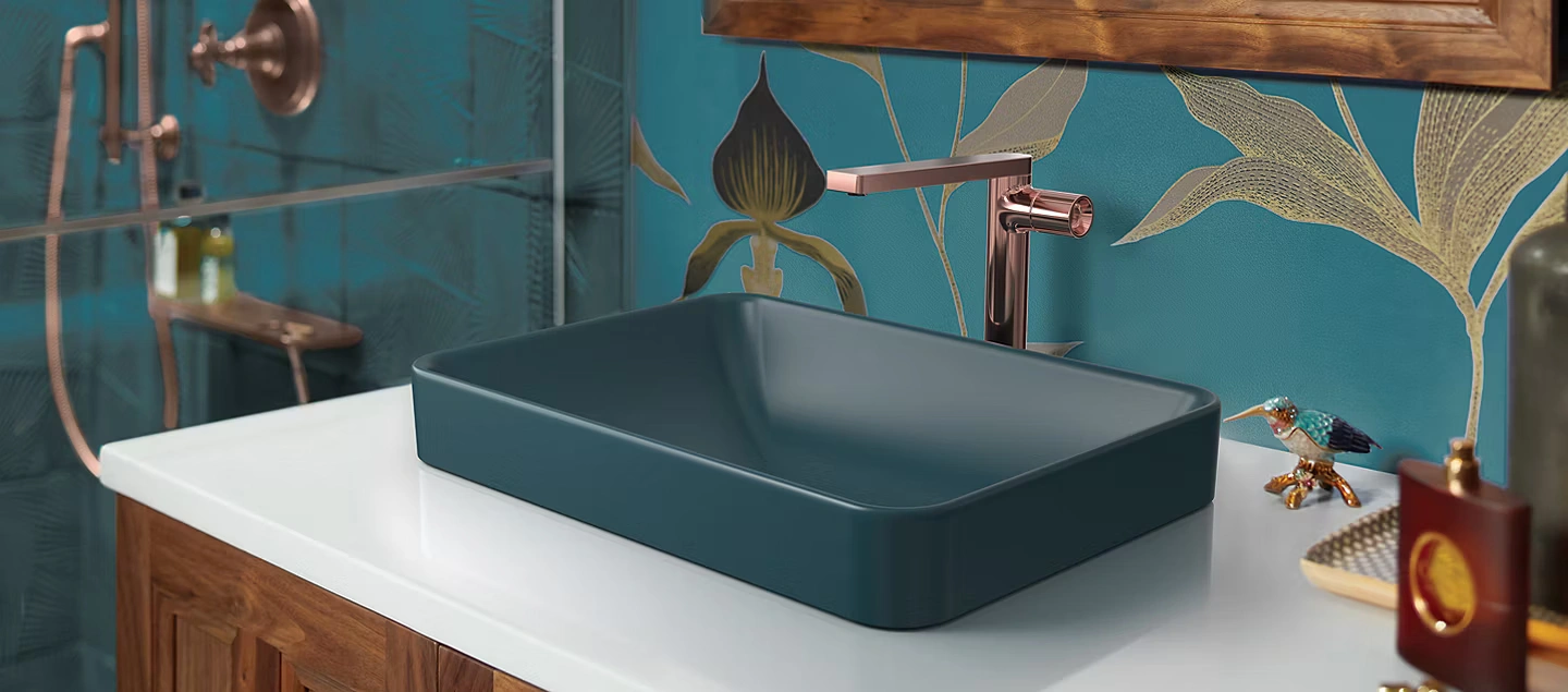 Atmospheric premium Kohler bathroom at Koncept Bath N Decor George Town Chennai showroom