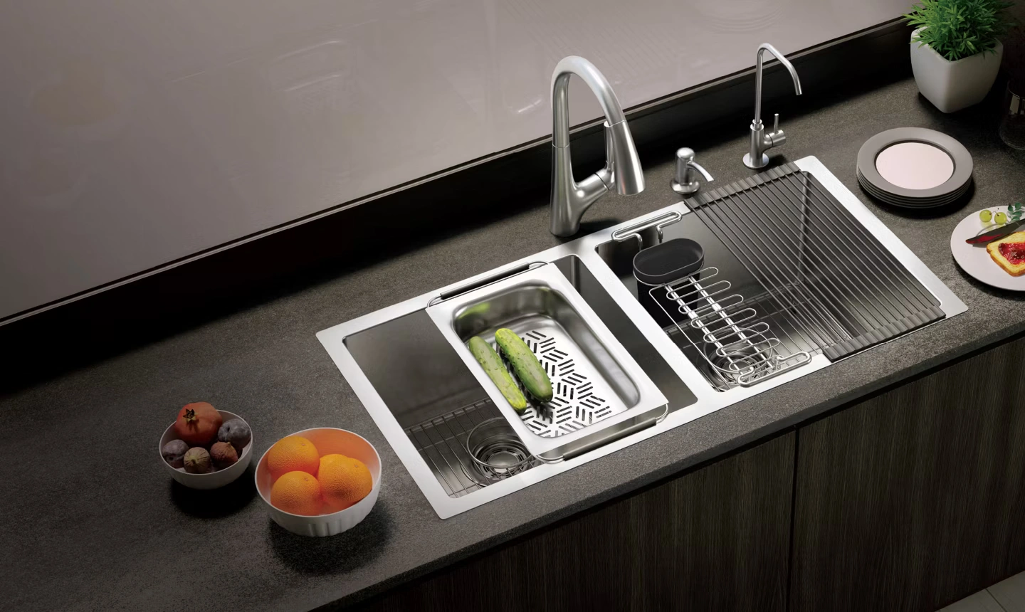 Atmospheric premium Kohler bathroom at Koncept Bath N Decor George Town Chennai showroom