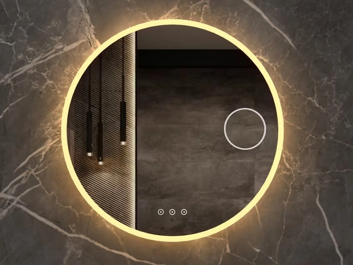 Kohler Vitality LED perimeter lighted bathroom mirror available at Koncept Bath N Decor Chennai