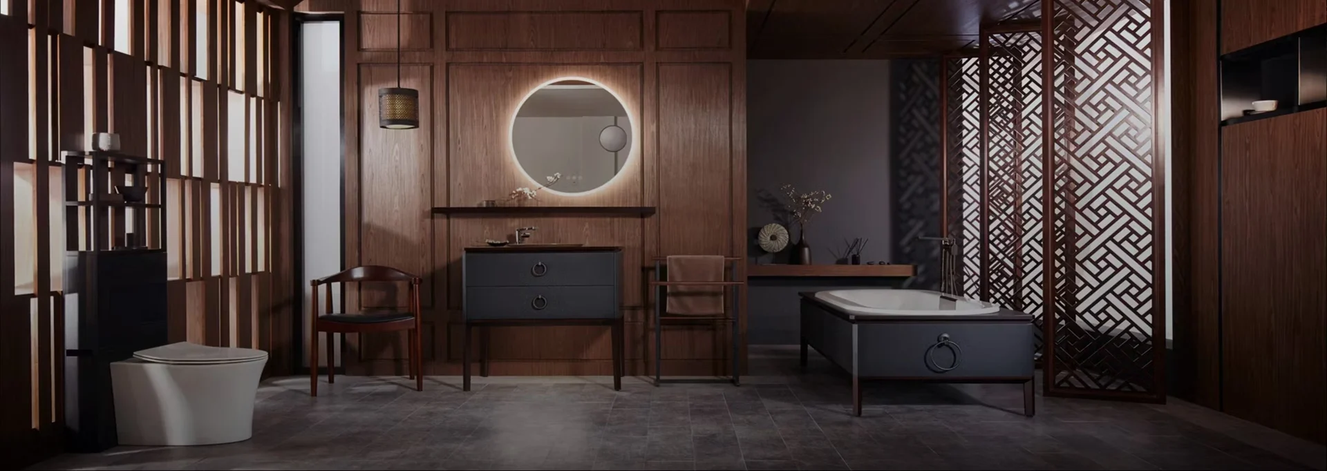 Kohler bathroom product displays at Koncept Bath N Decor authorized showroom George Town Chennai