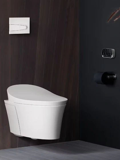 Kohler smart toilet with integrated bidet remote control from Veil series available in Chennai George Town