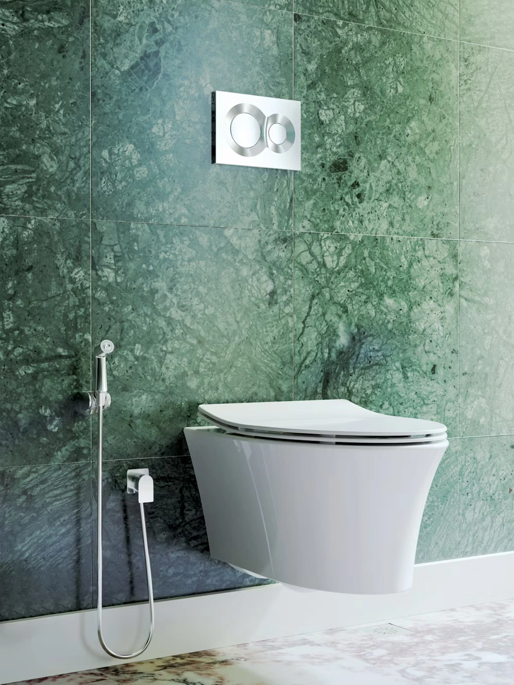 Kohler designer flush faceplate concealed cistern chrome matte metallic finishes available in Chennai