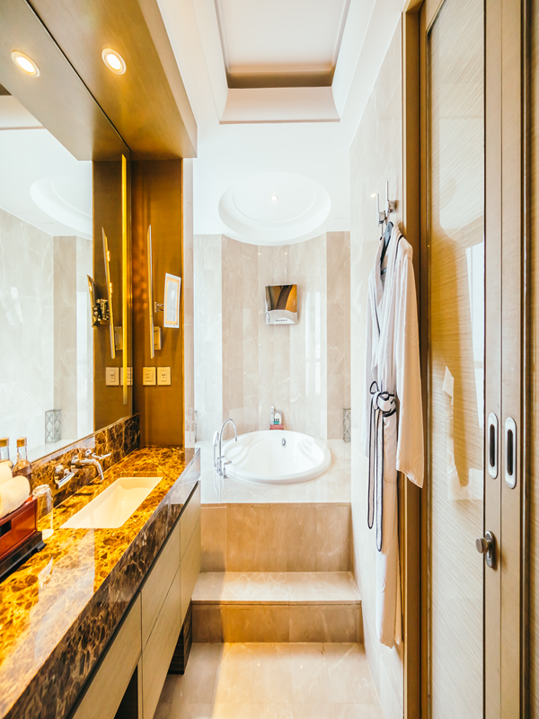 After: Heritage Reimagined — classic bathroom updated with Kohler fittings including San Raphael Grande WC and Composed basin faucet