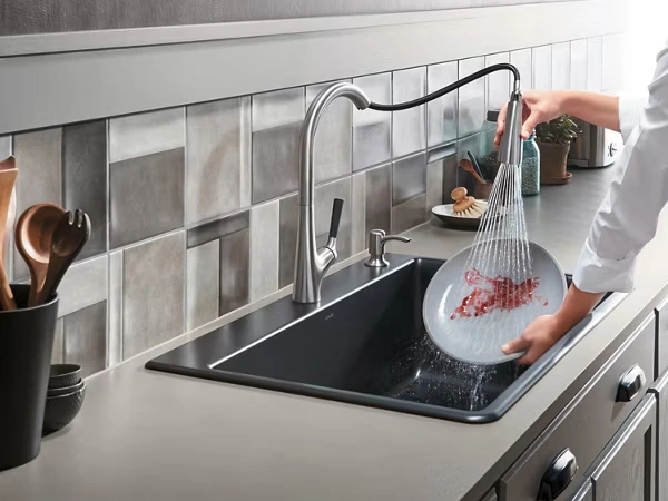 Kohler touchless and pull-down kitchen faucets — Koncept Bath N Decor Chennai